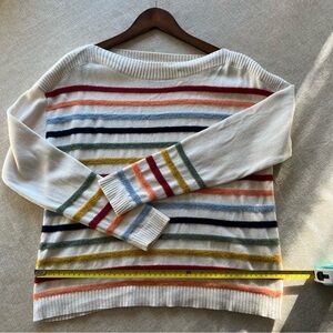 Ann Taylor LOFT Multicolor Cotton Blend Striped Women’s Knit Sweater - Small